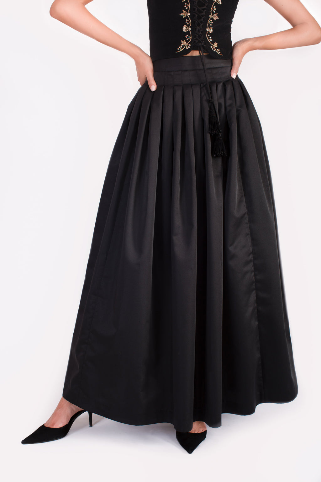 Dramatic Black Long Train Tulle Skirt | Tutu High Slit Party Gown Skir –  Okko Designs